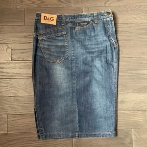 Vintage Dolce & Gabbana Twisted Denim skirt sz 28